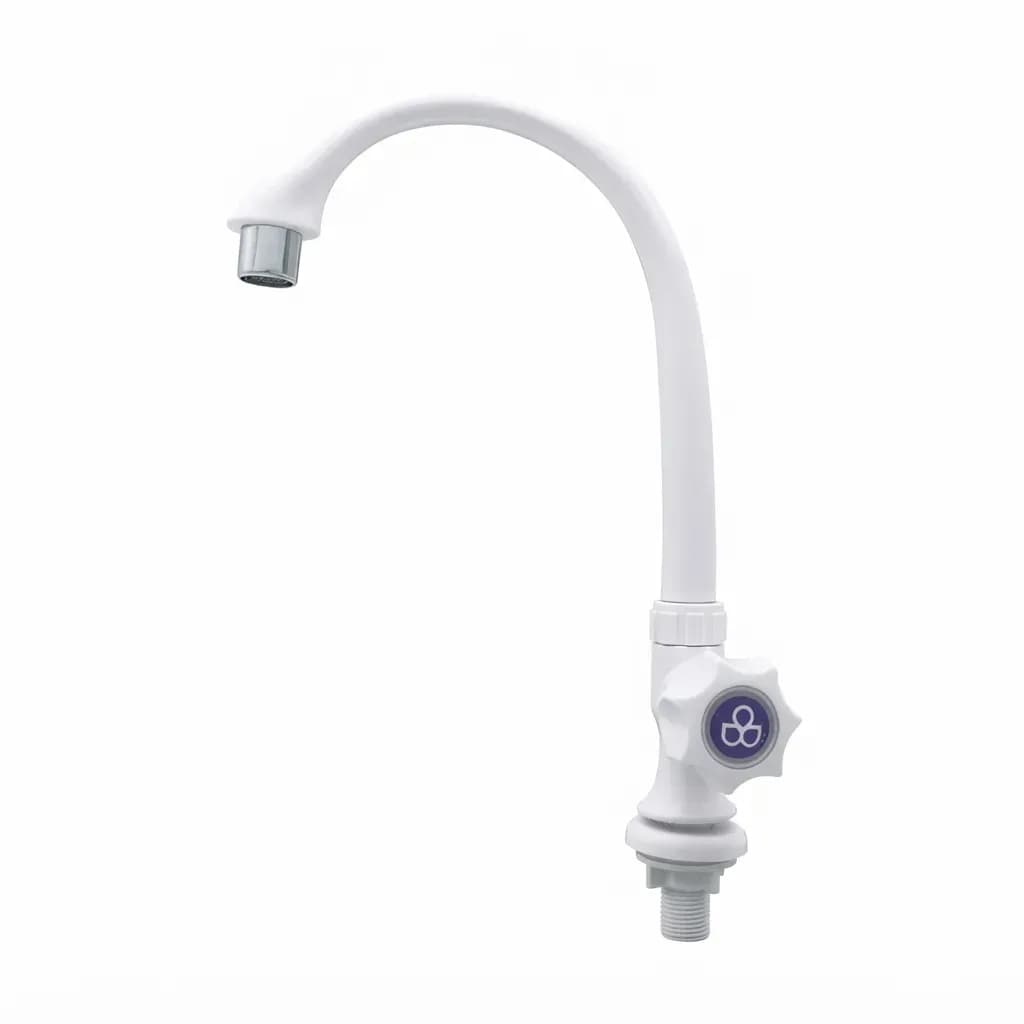 Llave Fregadero Plastica Blanca Cisne Griven Detal 