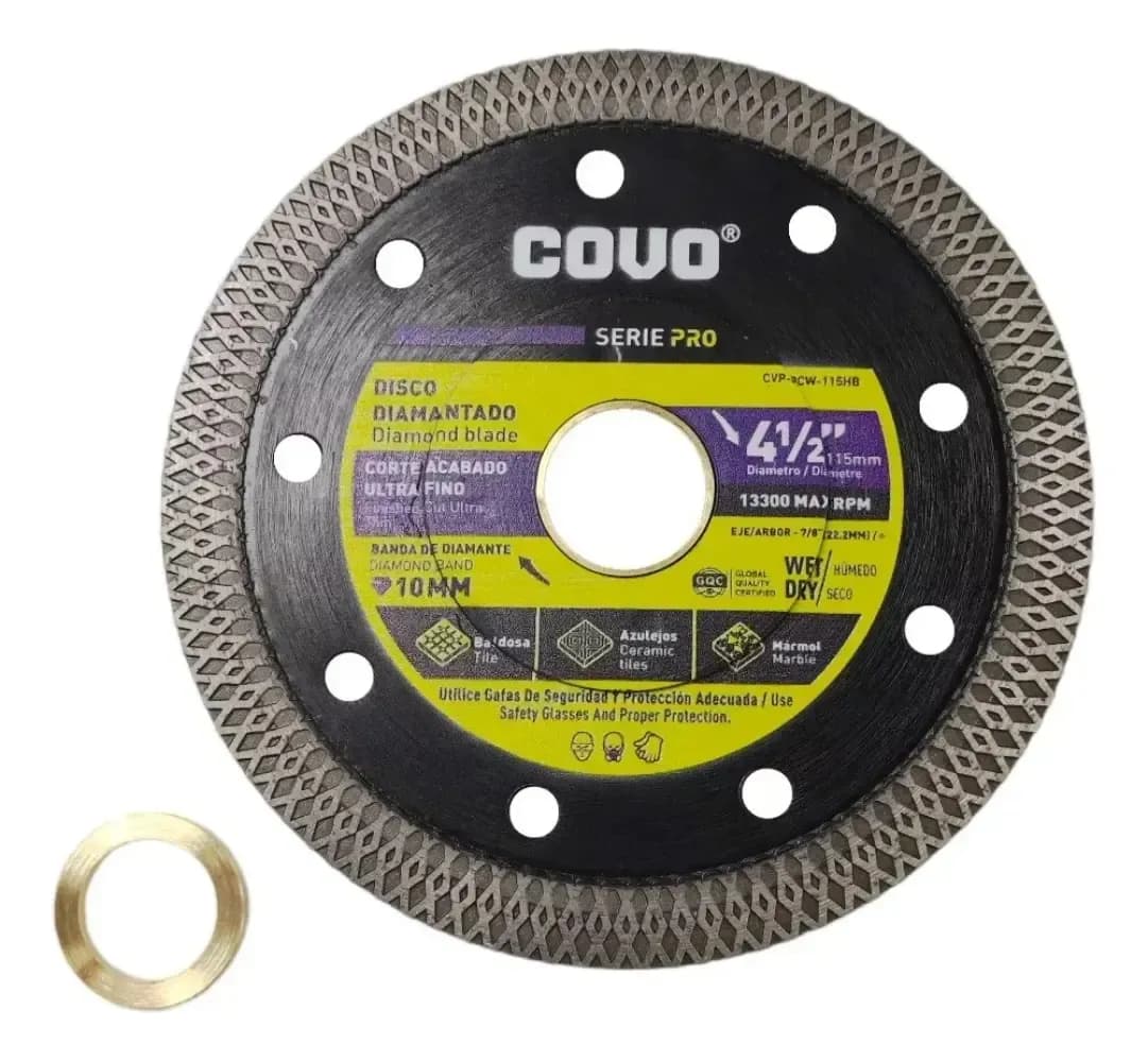 Disco Diamantado Turbo Serie Pro 4 1/2 Covo Negro